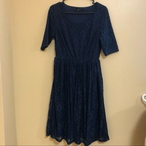 Navy lace dress